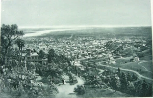 LOS ÁNGELES CIUDAD DE ÁNGELES ~ Original 1888 CITY VISTA Impresión Artística Fotograbado RARO - Imagen 1 de 1