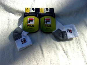 NWT Fila 1/4 crew super performance socks, men's M, or L white, 2 pair - Picture 1 of 6