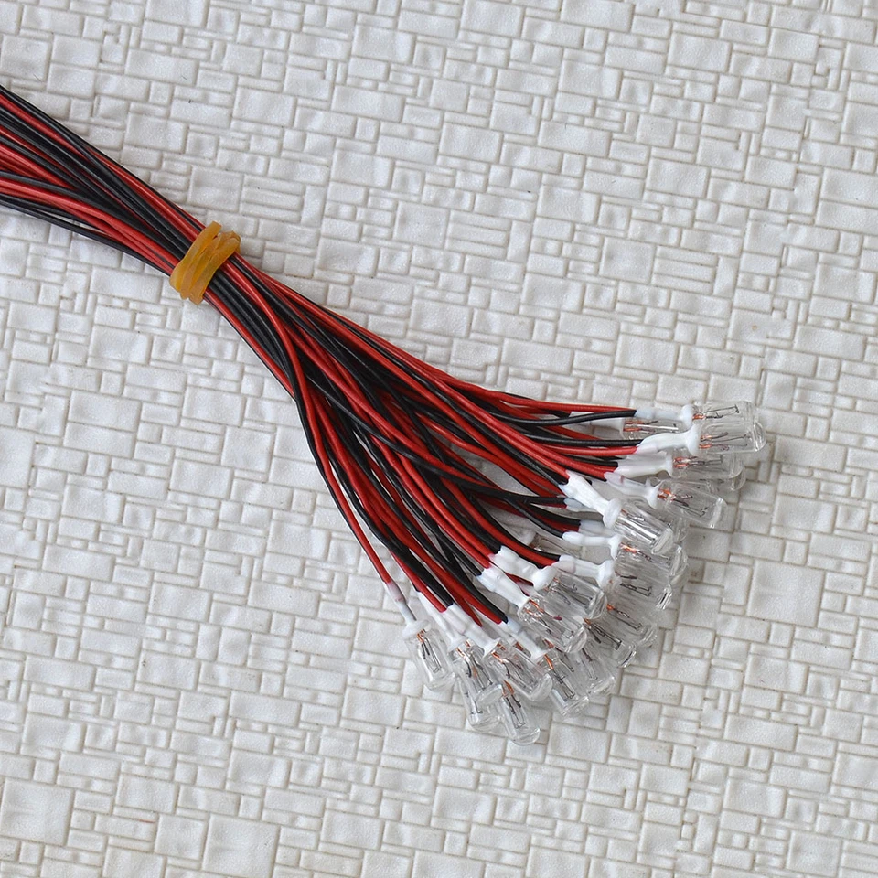 30 pcs Clear Pre-Wired Grain of Wheat Bulbs 4.7mm 12V 100mA Mini Bulbs - Image 1 of 1