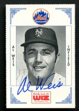 Al Weis #427 signed autograph auto 1991 NY Mets Nobody Beats The WIZ Card ~