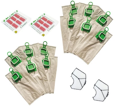 12 SACCHETTI FOLLETTO VK140 150 2 FILTRI 12 PROFUMI FRAGOLA NO ORIGINALE VORWERK