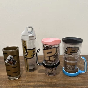 Lot Of 4 Purdue Boilermakers Cups Tervis Tumbler 24 Oz Travel Tumbler w/ Lids - Picture 1 of 12