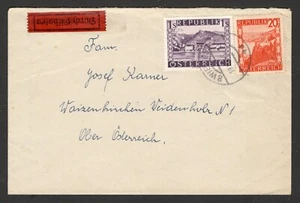 AUSTRIA - CUBIERTA DE VIAJE - 1948. - Imagen 1 de 2
