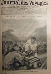JOURNAL DES VOYAGES N° 819 de 1893 CHINE TORTURE BANDITS de  L'ANNAM et TONKIN  - Picture 1 of 1