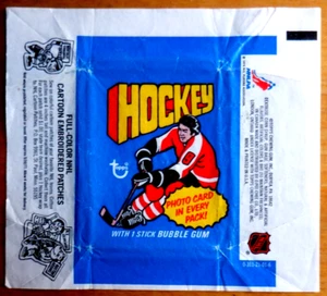 Topps NHL card / bubble gum wrapper 1976 -77, Trottier, Blight, Nyrop, Wolfe, RC - Picture 1 of 2