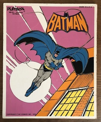 Rompecabezas de madera vintage Playskool Batman 18 piezas (380-03) DC Comics 1976 Foto 1 de 4