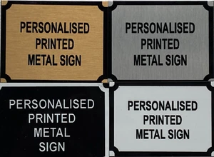 Personalisiertes bedrucktes Blechschild individuell beliebiger Text Name Zitat Wandbild Deko A4A5 - Bild 1 von 11
