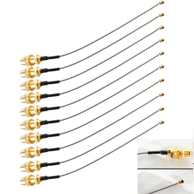 10-Pack HQRP IPEX to SMA Female Pigtail Cables for Wifi Wireless Antenna Aerial - Image 1 of 2