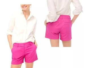 NEW TAG J Crew Womens Size 16 Chino Shorts Radiant Fuchsia Hot Pink 5” Inseam - Picture 1 of 11