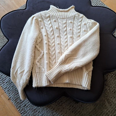 KITRI Aran-style, wool/acrylic  sweater, size medium 12-14 - Image 1 of 2