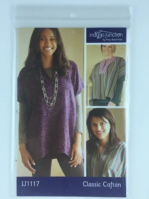 Patrón de costura clásico de caftán Indygo Junction IJ1117 Amy Barickman sin cortar Foto 1 de 3