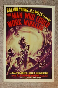 The Man who could work Miracles Lobby Card Movie Poster Joan Gardner H.G. Wells