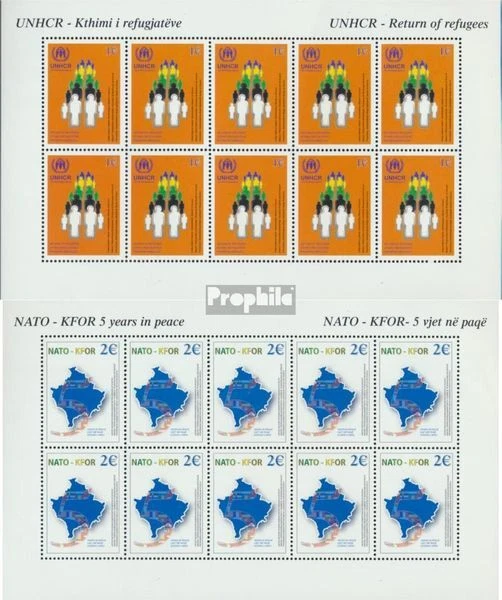 kosovo 18-19 Feuille miniature neuf 2004 otan+KFOR-troupes dans kosovo - Photo 1/1