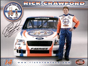 Rick Crawford Signed Hero Post Card Photo NASCAR Racing *Autograph Den*