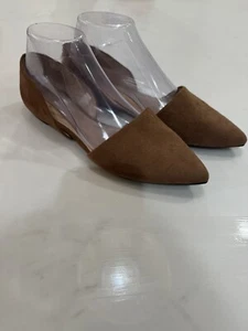 A New Day Faux Suede Pointed Toe Slip On Loafers Flats Womens 8.0 Brown - Picture 1 of 8