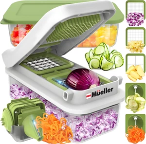 Vegetable Chopper Dicer, Slicer, Onion Chopper w/ Container, Great For Salsa - Picture 1 of 15
