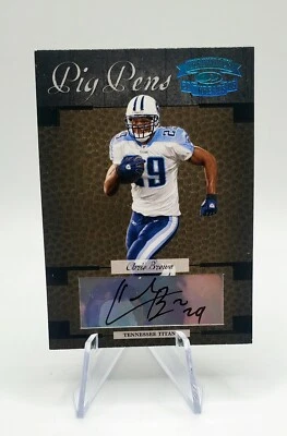 2005 PP-4 Donruss Pig Pens throw back threads Chris Brown TEN Titans /150 Auto - Image 1 of 4