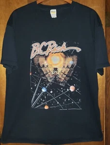 B.C. Rich Guitars- 2002 Vintage Lic. OOP Black T-Shirt XL - Picture 1 of 4