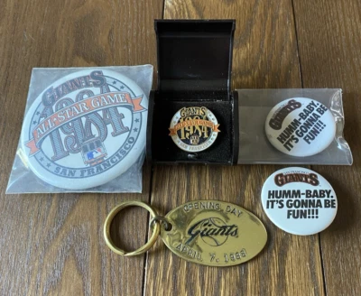 Lote De Colección Gigantes de San Francisco Humm-Baby, Pin Juego de Estrellas, Cadena Día Inaugural Foto 1 de 3