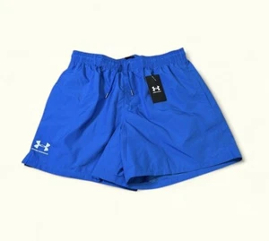 Under Armour, UA, Photon Blue/White, Essential Icon Volley Shorts, Size: XL New - Picture 1 of 6