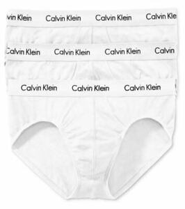 Calvin Klein 3-Pack Men's Cotton Stretch Classic Fit Hip Briefs White
