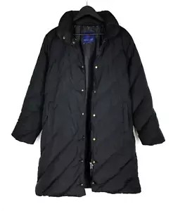 RARE Moncler Vintage 90s Down Long Coat Jacket Black Quilter Puffer Size 3 M/L - Picture 1 of 11