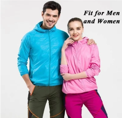 Sunproof Waterproof Windbreaker, Women& Men's Hooded Lightweight - Image 1 of 4