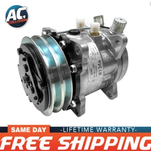 CMU106 Universal Compressor for Abacus 505 / Sanden 5H09 V-Belt 2 Grooves R134a - Picture 1 of 7