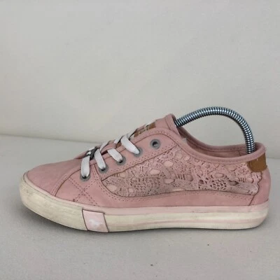 Mustang Zapatillas Deportivas de Cuero Rosa Tela Mujer Talla UK 5 Eur 38 Foto 1 de 4