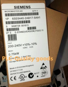 1PCS New 6SE6440-2AB17-5AA1 Siemens Inverter 6SE6 440-2AB17-5AA1 Fast shipment - Picture 1 of 2
