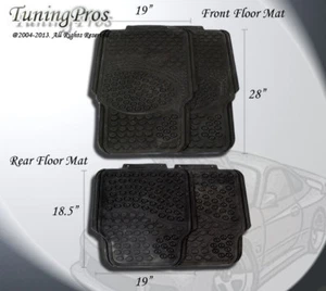Front and Rear 4pcs Set Heavy Duty Floor Mat For Mid Size Vehicle Code S118 - Picture 1 of 4