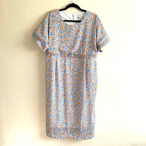 Piper & Scoot women's short sleeve floral dress multicolor size L - Picture 1 of 8