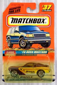 Matchbox '70 Boss Mustang #37 Classic Decades 1970 MUSTANG NUOVO! - Foto 1 di 3