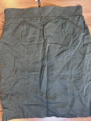 Nueva Falda Marina Rinaldi Talla 20 Caqui Verde Recta Falda Lápiz Foto 1 de 4