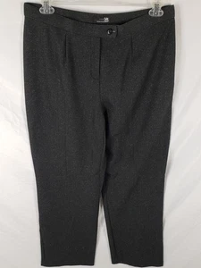 East 5th Secretly Slender Women's Size 14W Dark Gray Tweed Zip Button Pre-owned - Picture 1 of 9