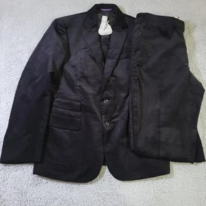Ralph Lauren Purple Label Cord 2-teiliger Anzug Herren 40R schwarz Kent $ 2990 Einzelhandel - Bild 1 von 19