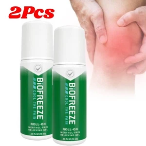 2X Biofreeze Cool The Pain Roll-on Me nthol - Pain Relieving Gel NEW-uk - Picture 1 of 13
