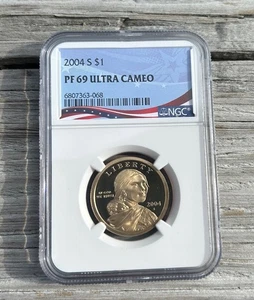 2004 S Sacagawea Dollar NGC PF69 Ultra Cameo Made In USA Holder - Picture 1 of 2