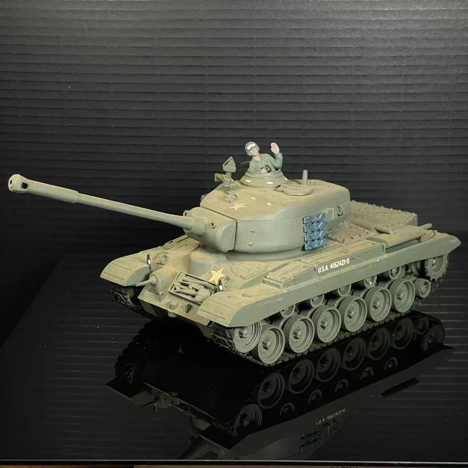 Lindberg Line US M46 Patton Tanque Escala 1/32 Pintado Construido Modelo 11" con Soldado Foto 1 de 4