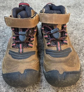 Keen Kids Brown Leather Waterproof Mid Hiking Boots Size 13 US - Picture 1 of 8