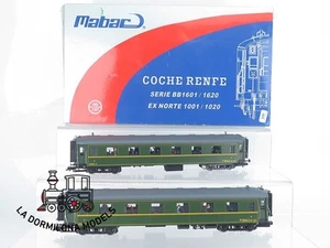 AZ509 H0 =DC MABAR 81615LC SET 3 COCHES VIAJEROS BB1615 / BB1617 RENFE - OVP - Bild 1 von 23