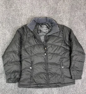 L.L .Bean Goose Down Puffer Jacket Women's Black Lightweight Full Zip Sz M - Picture 1 of 12