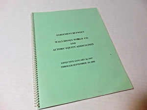 VINTAGE DISNEY'S ACTORS AGREEMENT 1997-2000 - Picture 1 of 8