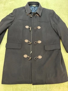 Ralph Lauren 100% Wool trench coat Men's XL  toggle & zipper front - Picture 1 of 12