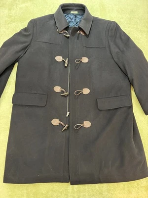Ralph Lauren 100% Wool trench coat Men's XL  toggle & zipper front - Image 1 of 4