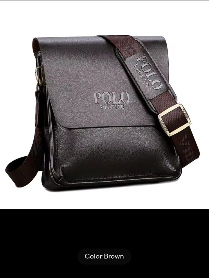 Borsa a tracolla da uomo in pelle, borsa a mano, borsa da viaggio a tracolla - Immagine 1 di 4