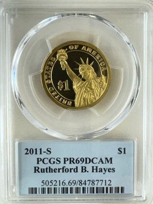 2011 PCGS PR69DCAM RUTHERFORD HAYES PRESIDENTIAL DOLLAR-$5.00 FLAT RATE SHIPPING - Image 1 of 4