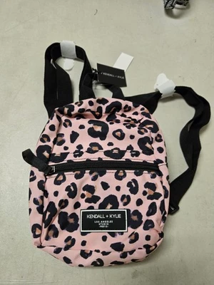 Kendall + Kylie Mini Backpack Leopard Print Pink/Black - New - Image 1 of 4