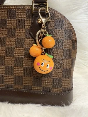 Bolso Naranja Dije Llavero Llavero Dorado Monedero Dije Divertido Nuevo Regalo Foto 1 de 2