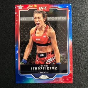 2025 Topps Chrome UFC #34 Joanna Jedrzejczyk Blue & Red Stars Refractor - Picture 1 of 2